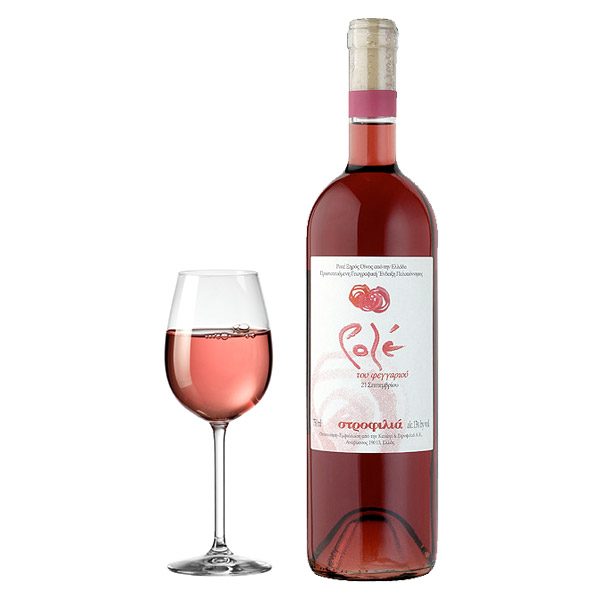 Οινοποιείο Κατώγι Στροφιλιά Ροζέ Του Φεγγαριού 2016 Ποτήρι