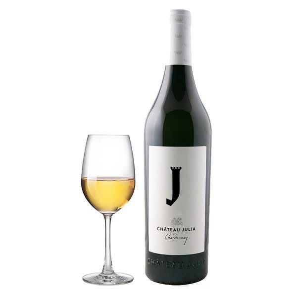 Κτήμα Κώστα Λαζαρίδη Château Julia Chardonnay Λευκός 2017 Ποτήρι