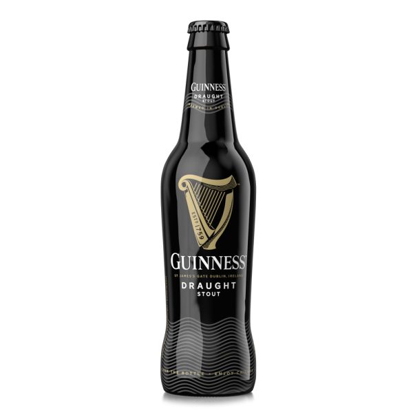 Η Guinness Draught Stout 330ml είναι μια αυθεντική μαύρη μπύρα από την Ιρλανδία με την κρεμώδη υφή και τα αρώματα καφέ!