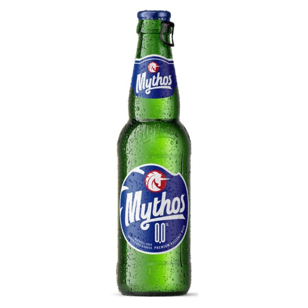 Η Mythos 0.0% 330ml είναι μια δροσιστική ξανθιά lager χωρίς αλκοόλ 0,0%. Ισορροπημένη γεύση, απαλή πικράδα και καθαρή επίγευση.